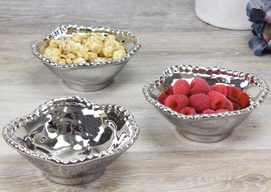 Bowl botanero plateado