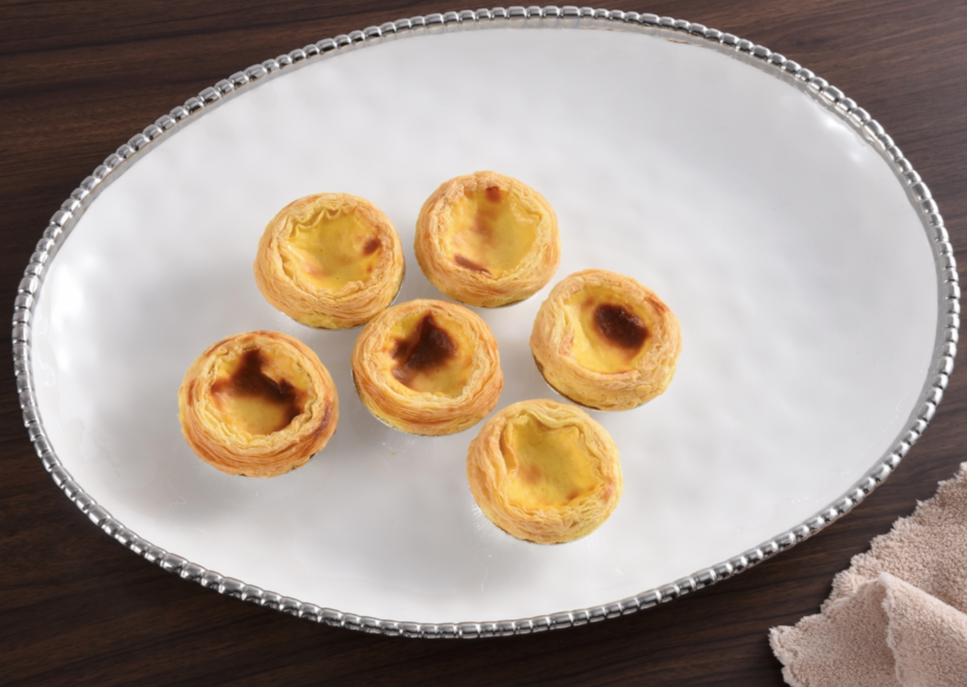 Plato salerno ovalado dorado