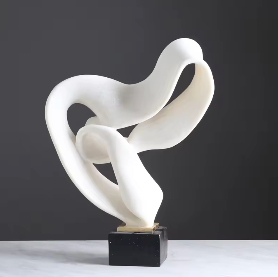 Escultura Ribbon blanca