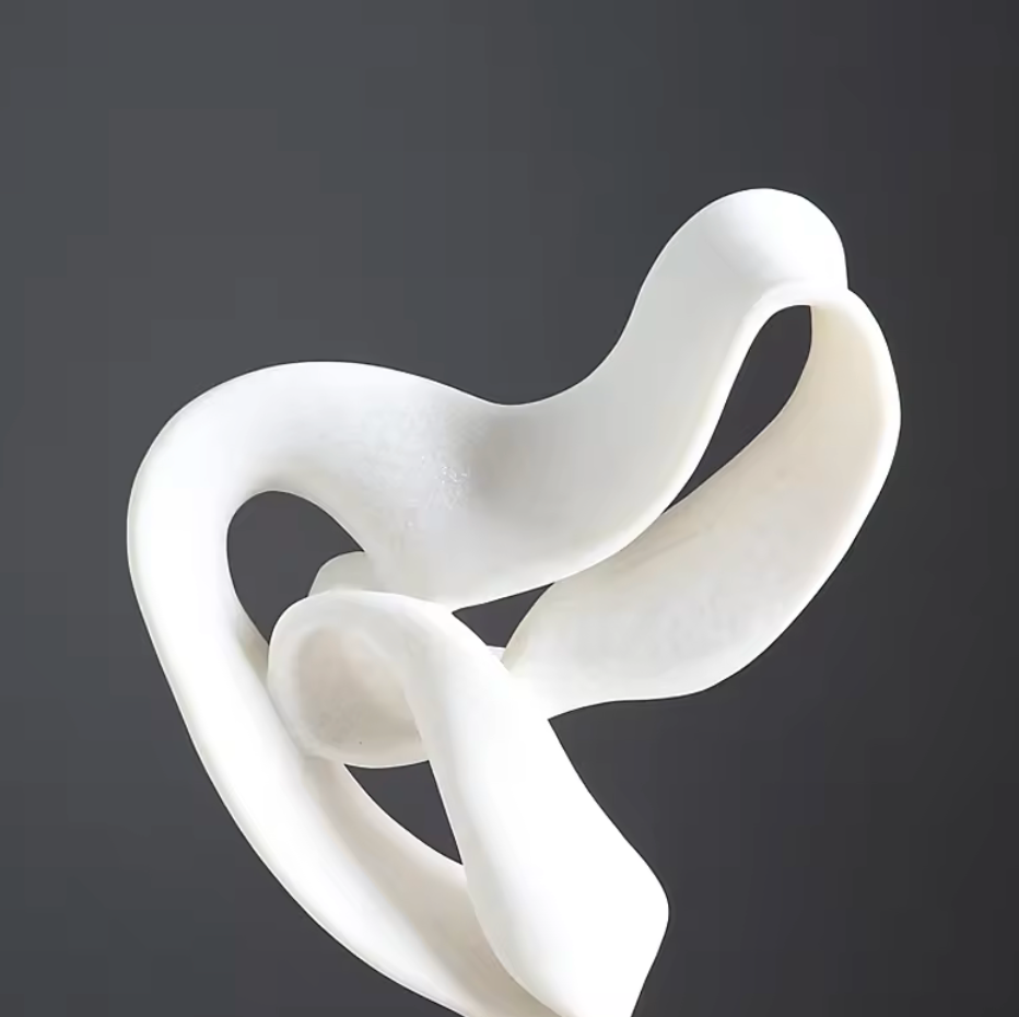Escultura Ribbon blanca