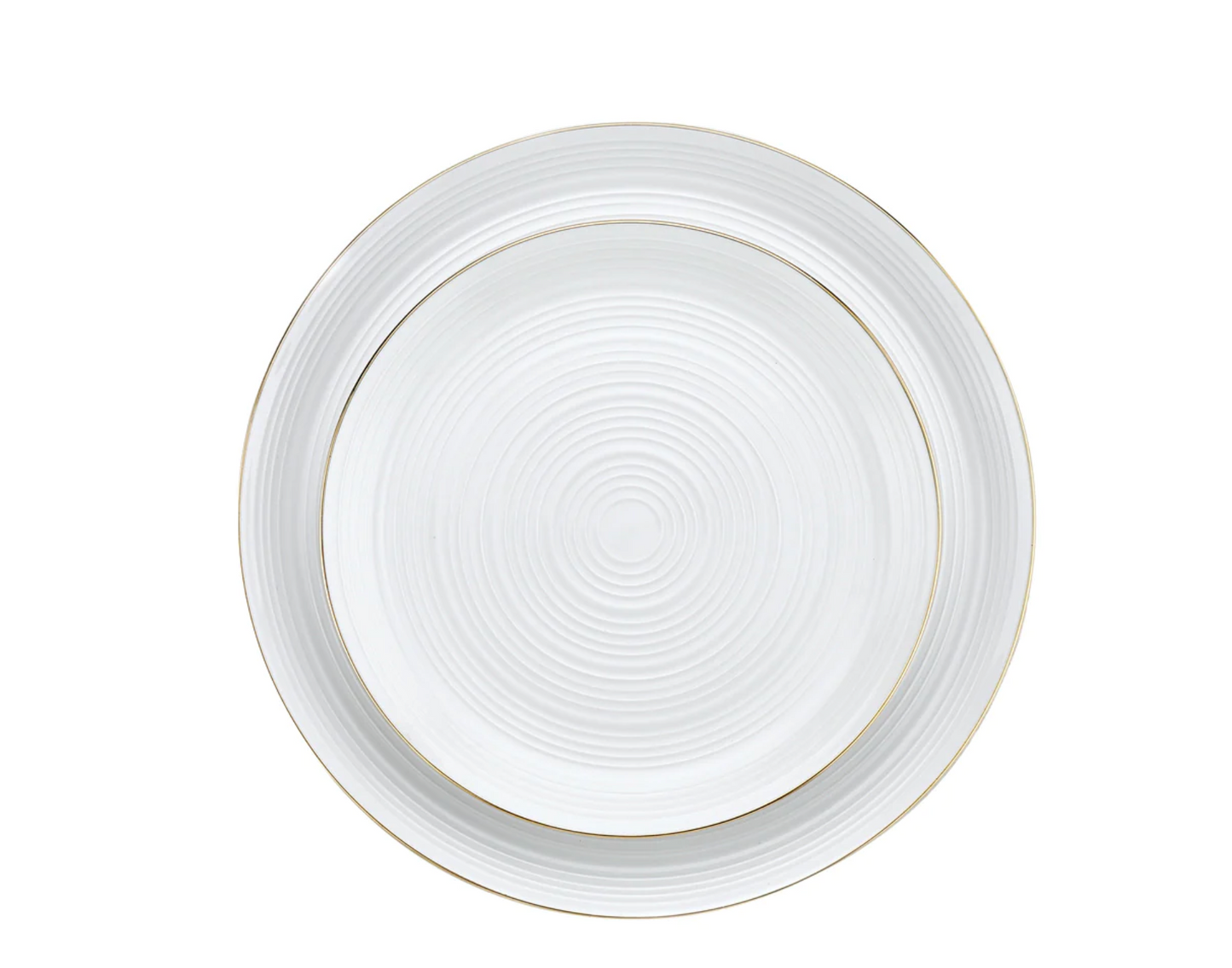 Vajilla Linear Porcelain Gold Rim 12 pz para 4 p