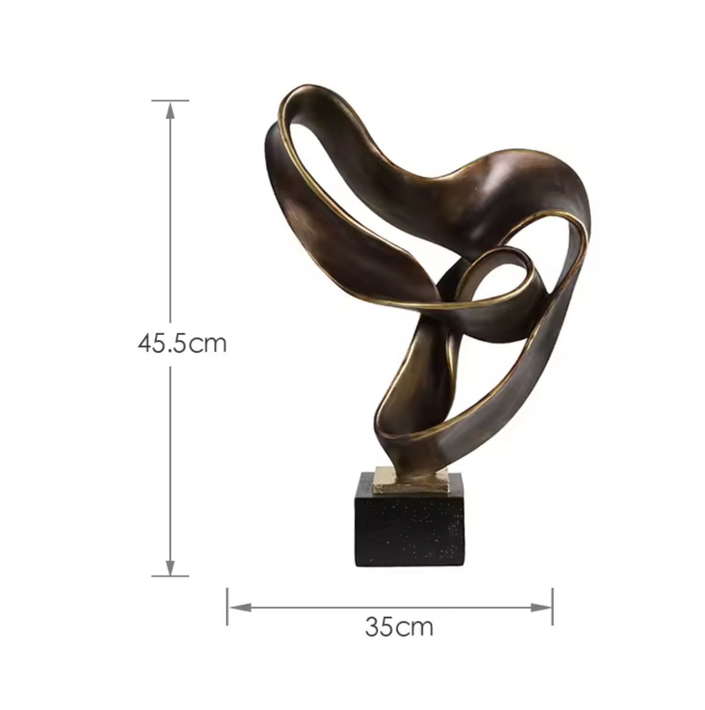 Escultura Ribbon de bronce