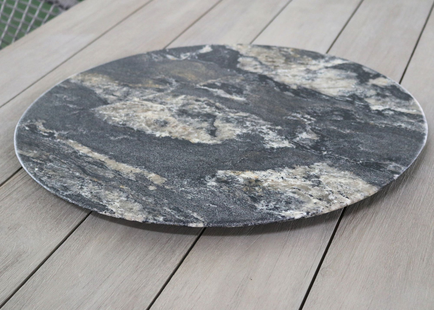 Lazy Susan granito titanium leather 60 cms